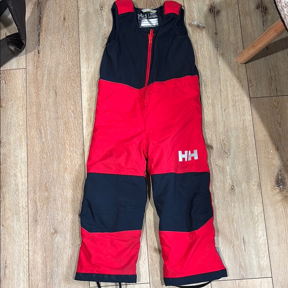 Helly Hansen Kids Red and Black Snow Bib